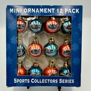 Florida Gators Mini Christmas Ornaments 12 Pack Topperscot Sports Series Blue